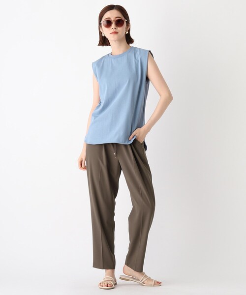 OPAQUE.CLIP(オペークドットクリップ)の「◆スペシャルコットン タックフレンチスリーブカットソー【WEB限定サイズ】(Tシャツ/カットソー・レディース・ライトブルー/サンドベージュ/ピンク系/ホワイト系/ブラック・40/34/38/42/36)」の11枚目の写真