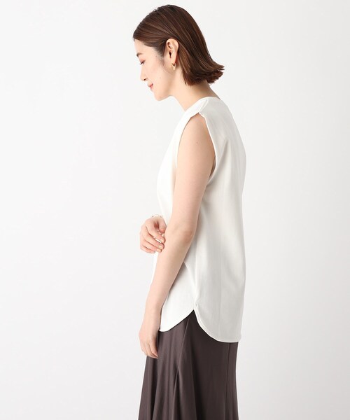 OPAQUE.CLIP(オペークドットクリップ)の「◆スペシャルコットン タックフレンチスリーブカットソー【WEB限定サイズ】(Tシャツ/カットソー・レディース・ライトブルー/サンドベージュ/ピンク系/ホワイト系/ブラック・40/34/38/42/36)」の22枚目の写真