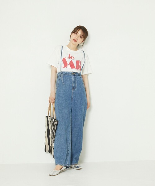 FREAK'S STORE（フリークスストア）の「LeSAR ロゴTシャツ/レサーロゴTシャツ（Tシャツ/カットソー・レディース・チャコールグレー/オフホワイト/ブルーグリーン・ﾌﾘ-）」の4枚目の写真