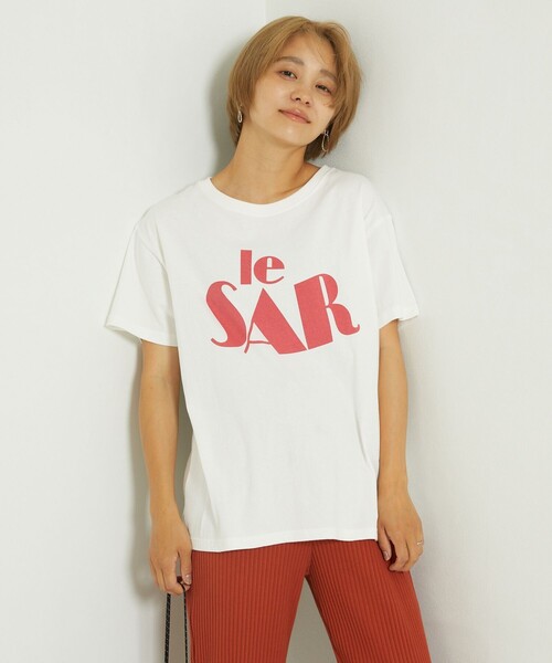 FREAK'S STORE（フリークスストア）の「LeSAR ロゴTシャツ/レサーロゴTシャツ（Tシャツ/カットソー・レディース・チャコールグレー/オフホワイト/ブルーグリーン・ﾌﾘ-）」の10枚目の写真