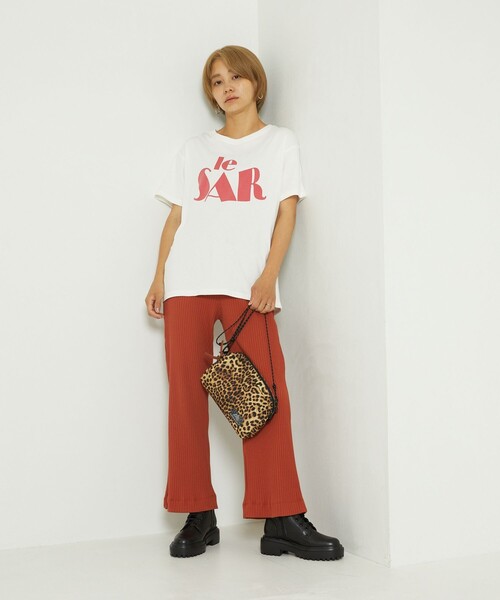 FREAK'S STORE（フリークスストア）の「LeSAR ロゴTシャツ/レサーロゴTシャツ（Tシャツ/カットソー・レディース・チャコールグレー/オフホワイト/ブルーグリーン・ﾌﾘ-）」の9枚目の写真