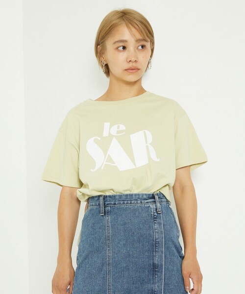 FREAK'S STORE（フリークスストア）の「LeSAR ロゴTシャツ/レサーロゴTシャツ（Tシャツ/カットソー・レディース・チャコールグレー/オフホワイト/ブルーグリーン・ﾌﾘ-）」の12枚目の写真