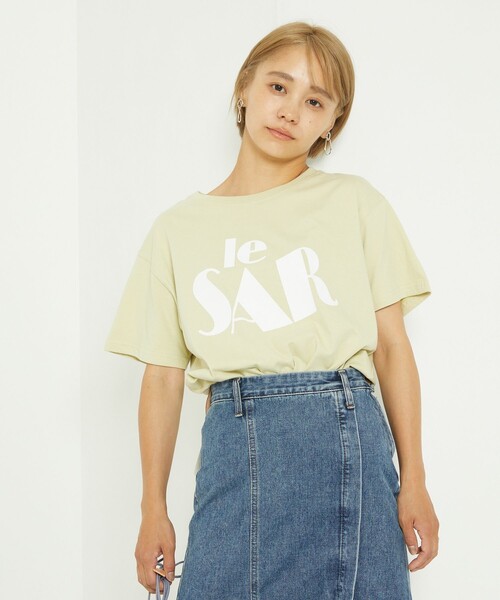 FREAK'S STORE（フリークスストア）の「LeSAR ロゴTシャツ/レサーロゴTシャツ（Tシャツ/カットソー・レディース・チャコールグレー/オフホワイト/ブルーグリーン・ﾌﾘ-）」の13枚目の写真