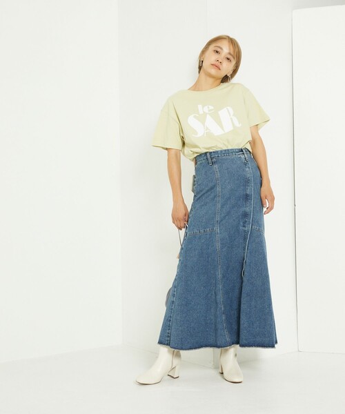 FREAK'S STORE（フリークスストア）の「LeSAR ロゴTシャツ/レサーロゴTシャツ（Tシャツ/カットソー・レディース・チャコールグレー/オフホワイト/ブルーグリーン・ﾌﾘ-）」の14枚目の写真