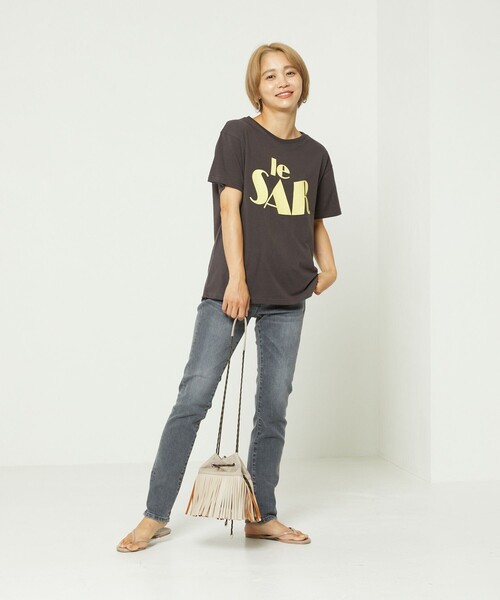 FREAK'S STORE（フリークスストア）の「LeSAR ロゴTシャツ/レサーロゴTシャツ（Tシャツ/カットソー・レディース・チャコールグレー/オフホワイト/ブルーグリーン・ﾌﾘ-）」の17枚目の写真