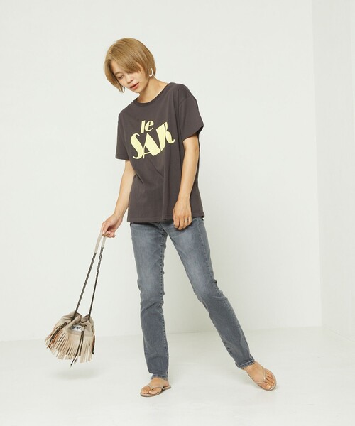 FREAK'S STORE（フリークスストア）の「LeSAR ロゴTシャツ/レサーロゴTシャツ（Tシャツ/カットソー・レディース・チャコールグレー/オフホワイト/ブルーグリーン・ﾌﾘ-）」の18枚目の写真