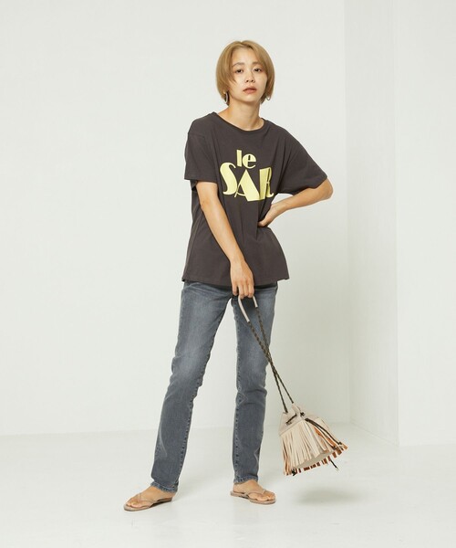 FREAK'S STORE（フリークスストア）の「LeSAR ロゴTシャツ/レサーロゴTシャツ（Tシャツ/カットソー・レディース・チャコールグレー/オフホワイト/ブルーグリーン・ﾌﾘ-）」の19枚目の写真