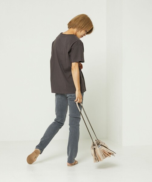 FREAK'S STORE（フリークスストア）の「LeSAR ロゴTシャツ/レサーロゴTシャツ（Tシャツ/カットソー・レディース・チャコールグレー/オフホワイト/ブルーグリーン・ﾌﾘ-）」の21枚目の写真