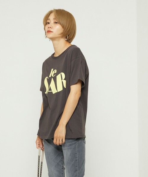 FREAK'S STORE（フリークスストア）の「LeSAR ロゴTシャツ/レサーロゴTシャツ（Tシャツ/カットソー・レディース・チャコールグレー/オフホワイト/ブルーグリーン・ﾌﾘ-）」の22枚目の写真