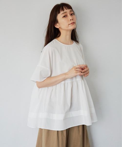 Libra Cue（リブラ キュー）の「リラックスシルエットボリュームブラウス（シャツ/ブラウス・レディース・ブルー/ブラック/ホワイト・FREE）」の9枚目の写真