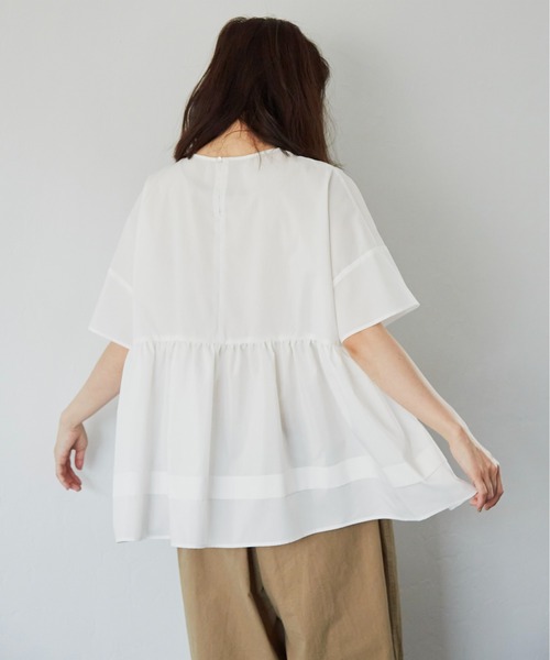 Libra Cue（リブラ キュー）の「リラックスシルエットボリュームブラウス（シャツ/ブラウス・レディース・ブルー/ブラック/ホワイト・FREE）」の11枚目の写真