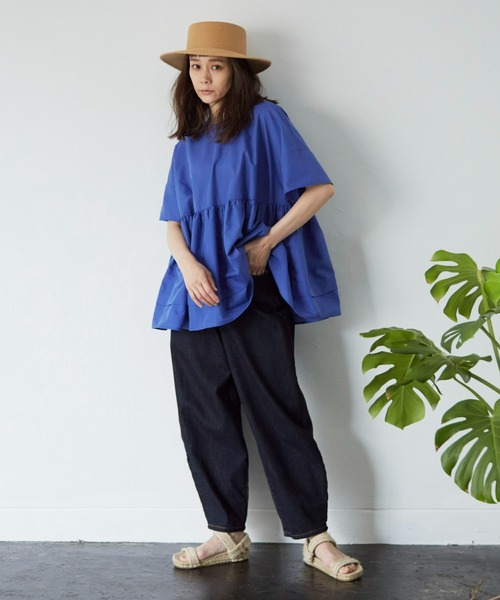 Libra Cue（リブラ キュー）の「リラックスシルエットボリュームブラウス（シャツ/ブラウス・レディース・ブルー/ブラック/ホワイト・FREE）」の19枚目の写真