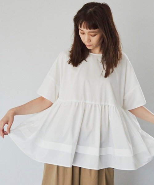 Libra Cue（リブラ キュー）の「リラックスシルエットボリュームブラウス（シャツ/ブラウス・レディース・ブルー/ブラック/ホワイト・FREE）」の10枚目の写真