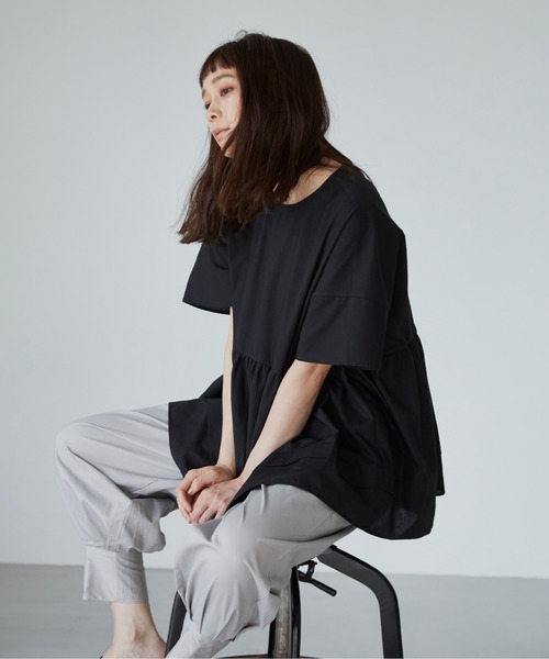 Libra Cue（リブラ キュー）の「リラックスシルエットボリュームブラウス（シャツ/ブラウス・レディース・ブルー/ブラック/ホワイト・FREE）」の15枚目の写真