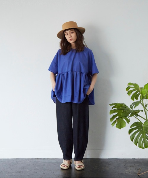 Libra Cue（リブラ キュー）の「リラックスシルエットボリュームブラウス（シャツ/ブラウス・レディース・ブルー/ブラック/ホワイト・FREE）」の20枚目の写真