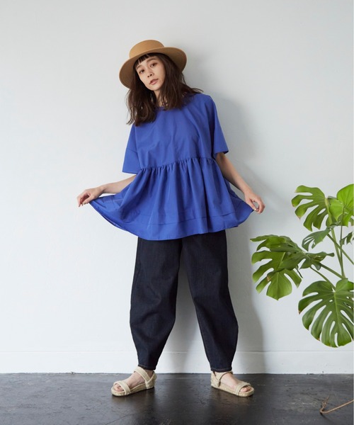 Libra Cue（リブラ キュー）の「リラックスシルエットボリュームブラウス（シャツ/ブラウス・レディース・ブルー/ブラック/ホワイト・FREE）」の21枚目の写真