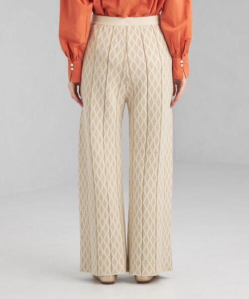 green label relaxing(グリーンレーベルリラクシング)の「ジャカード プリーツ ニット パンツ(その他パンツ・レディース・オリーブ/ナチュラル・FREE)」の5枚目の写真