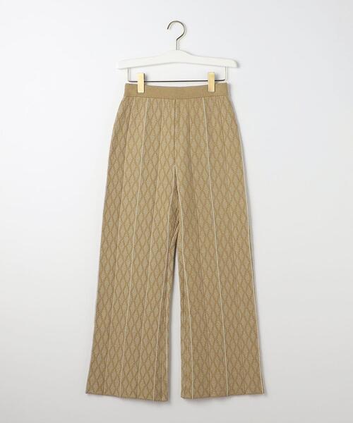 green label relaxing(グリーンレーベルリラクシング)の「ジャカード プリーツ ニット パンツ(その他パンツ・レディース・オリーブ/ナチュラル・FREE)」の11枚目の写真