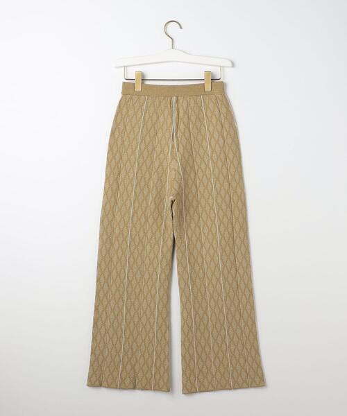 green label relaxing(グリーンレーベルリラクシング)の「ジャカード プリーツ ニット パンツ(その他パンツ・レディース・オリーブ/ナチュラル・FREE)」の12枚目の写真