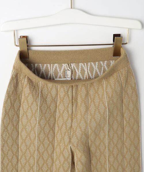 green label relaxing(グリーンレーベルリラクシング)の「ジャカード プリーツ ニット パンツ(その他パンツ・レディース・オリーブ/ナチュラル・FREE)」の13枚目の写真
