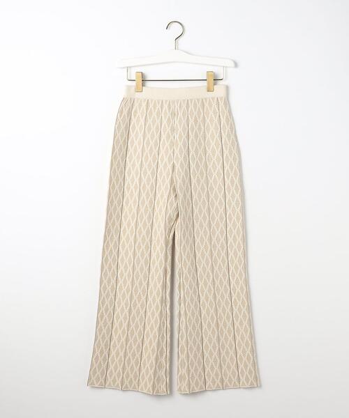 green label relaxing(グリーンレーベルリラクシング)の「ジャカード プリーツ ニット パンツ(その他パンツ・レディース・オリーブ/ナチュラル・FREE)」の18枚目の写真