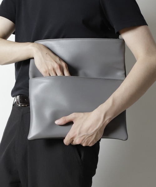 UNION STATION（ユニオンステーション）の「【2WAY仕様】クラッチショルダーバッグ（クラッチバッグ・メンズ・ブラック/ブラウン/グレー・FREE）」の6枚目の写真