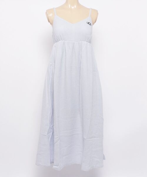 UGG（アグ）の「UGG@mos ダブルガーゼ キャミワンピース（ルームワンピース・レディース・ホワイト/ブルー・M/L）」の5枚目の写真