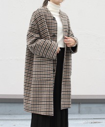 LE GLAZIK | LE GLAZIK/ル グラジック　リバーシブルカラーレスコート　REVERSIBLE COLLARLESS COAT #JL-8982MRW(ノーカラーコート)