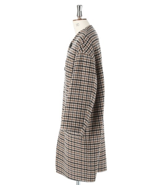 LE GLAZIK（ルグラジック）の「LE GLAZIK/ル グラジック　リバーシブルカラーレスコート　REVERSIBLE COLLARLESS COAT #JL-8982MRW（ノーカラーコート・レディース・ブラック/ベージュ・36）」の7枚目の写真