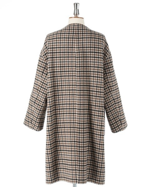 LE GLAZIK（ルグラジック）の「LE GLAZIK/ル グラジック　リバーシブルカラーレスコート　REVERSIBLE COLLARLESS COAT #JL-8982MRW（ノーカラーコート・レディース・ブラック/ベージュ・36）」の8枚目の写真