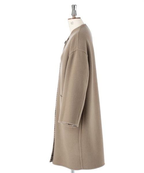 LE GLAZIK（ルグラジック）の「LE GLAZIK/ル グラジック　リバーシブルカラーレスコート　REVERSIBLE COLLARLESS COAT #JL-8982MRW（ノーカラーコート・レディース・ブラック/ベージュ・36）」の12枚目の写真