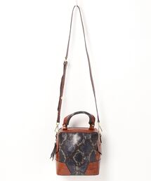 Three Four Time | スネイクプリントスクエアBAG(ショルダーバッグ)