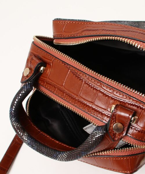 Three Four Time（ｽﾘｰﾌｫｰﾀｲﾑ）の「スネイクプリントスクエアBAG（ショルダーバッグ・レディース・ブラウン・FREE）」の4枚目の写真