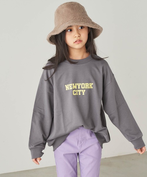 &yam(アンドヤム)の「カレッジロゴスウェット【親子お揃い/リンクコーデ】(スウェット・レディース・ベージュ/グリーン/ブラック・FREE)」の6枚目の写真