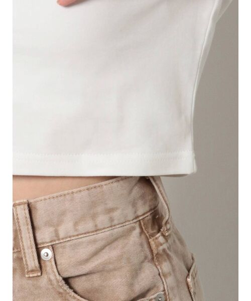 EVRIS（エヴリス）の「BASICクロップドロングスリーブTEE（Tシャツ/カットソー・レディース・ホワイト/グリーン/ブラック/オレンジ・FREE）」の16枚目の写真