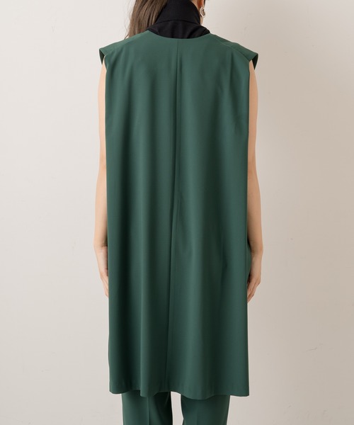 Lui's(ルイス)の「バックロングジレ(ベスト・レディース・ブラック/ダークブラウン/グリーン・FREE)」の5枚目の写真