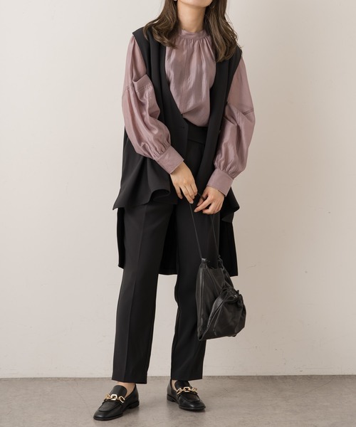 Lui's(ルイス)の「バックロングジレ(ベスト・レディース・ブラック/ダークブラウン/グリーン・FREE)」の7枚目の写真