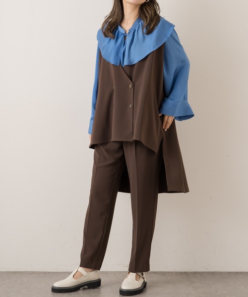 Lui's(ルイス)の「バックロングジレ(ベスト・レディース・ブラック/ダークブラウン/グリーン・FREE)」の9枚目の写真