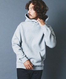 BACK BRASHED URAKE STAND HOOD PARKA:  裏毛裏起毛 スタンドフード スナップ パーカ