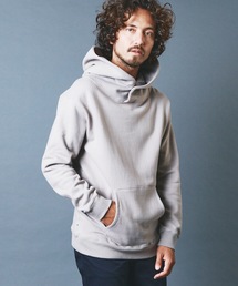 BACK BRASHED URAKE STAND HOOD PARKA:  裏毛裏起毛 スタンドフード スナップ パーカ