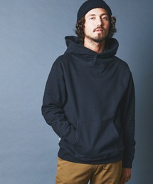 BACK BRASHED URAKE STAND HOOD PARKA: 裏毛裏起毛 スタンドフード スナップ パーカ