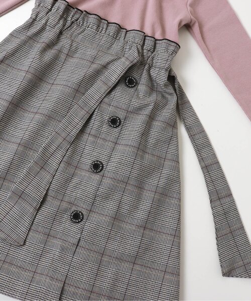 algy（アルジー）の「チェックドッキングワンピ（ワンピース）」 - WEAR