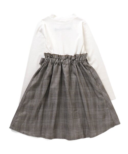 algy(アルジー)の「チェックドッキングワンピ(ワンピース・キッズ・ピンク/オフホワイト/ブラック・SMALL/MEDIUM/X-SMALL/XX-SMALL)」の11枚目の写真