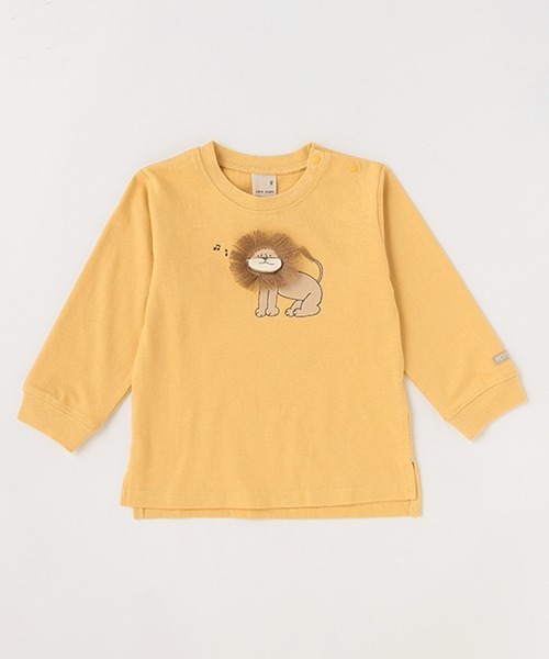petit main(プティマイン)の「【お肌にやさしい弱酸性】アニマルTシャツ(Tシャツ/カットソー・キッズ・アイボリー/グレー/イエロー・100cm/80cm/110cm/90cm)」の3枚目の写真