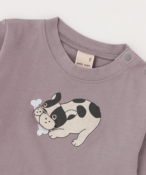 petit main(プティマイン)の「【お肌にやさしい弱酸性】アニマルTシャツ(Tシャツ/カットソー・キッズ・アイボリー/グレー/イエロー・100cm/80cm/110cm/90cm)」の6枚目の写真