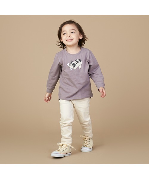 petit main(プティマイン)の「【お肌にやさしい弱酸性】アニマルTシャツ(Tシャツ/カットソー・キッズ・アイボリー/グレー/イエロー・100cm/80cm/110cm/90cm)」の17枚目の写真