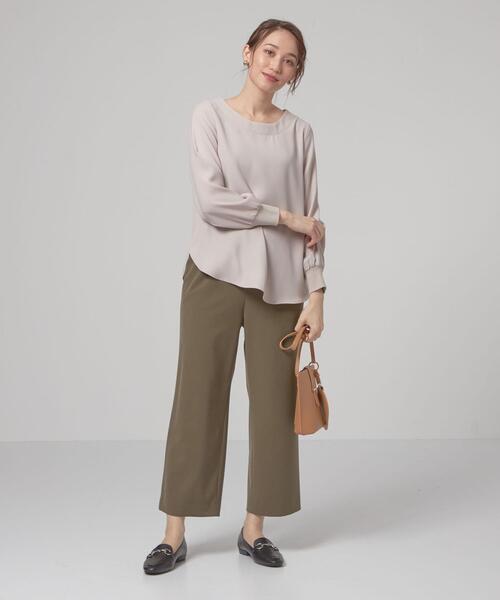 THE STATION STORE（ザ ステーション ストア）の「＜closet story（クローゼットストーリー）＞ドロスト イージーパンツ -ウォッシャブル-（その他パンツ・レディース・ネイビー/オリーブ/ピンク・FREE）」の7枚目の写真