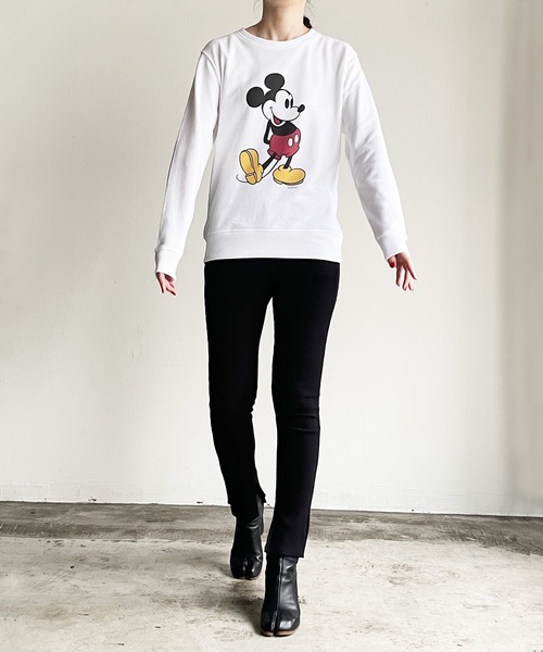 MICKEY MOUSE(ミッキーマウス)の「FD: キャラチョイ Disney MICKEY ディズニー ミッキースウェット(スウェット・レディース・ホワイト/ブラック/グレー・L/XL/M/S)」の6枚目の写真