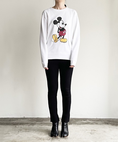 MICKEY MOUSE(ミッキーマウス)の「FD: キャラチョイ Disney MICKEY ディズニー ミッキースウェット(スウェット・レディース・ホワイト/ブラック/グレー・L/XL/M/S)」の8枚目の写真