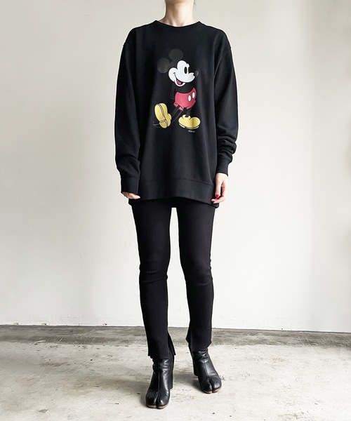 MICKEY MOUSE(ミッキーマウス)の「FD: キャラチョイ Disney MICKEY ディズニー ミッキースウェット(スウェット・レディース・ホワイト/ブラック/グレー・L/XL/M/S)」の14枚目の写真